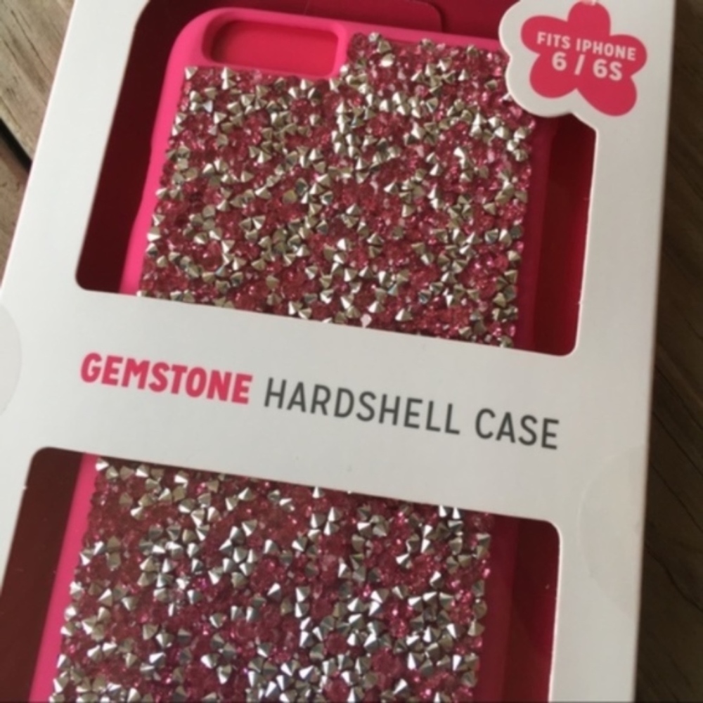 NEW iPhone 6/6s Phone Case Pink Crystals Bling - Picture 4 of 4